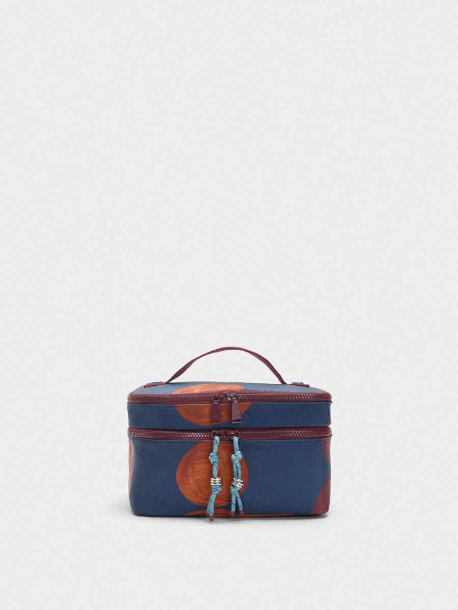 Neceser De Nylon Con Estampado azul