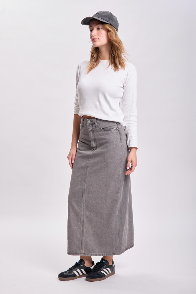 Pollera jean larga Gris