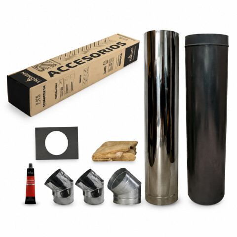 Kit Complemento Instalacion Pared 4" Enlozado Tromen COMPLEMENTO KIT PARED TROMEN 4" 32346