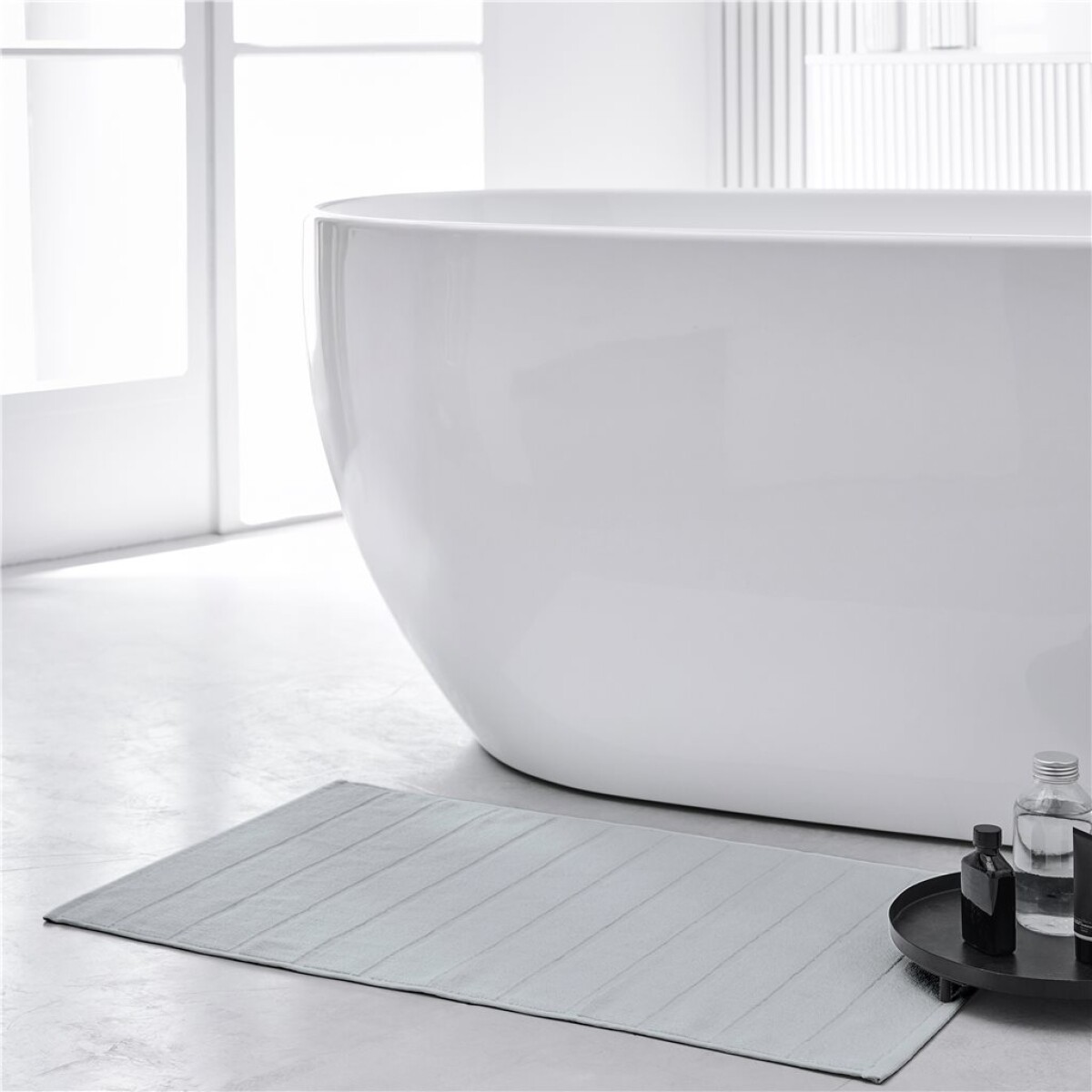 ALFOMBRA DE BAÑO 700 GSM 80X50CM ALGODÓN GRIS 