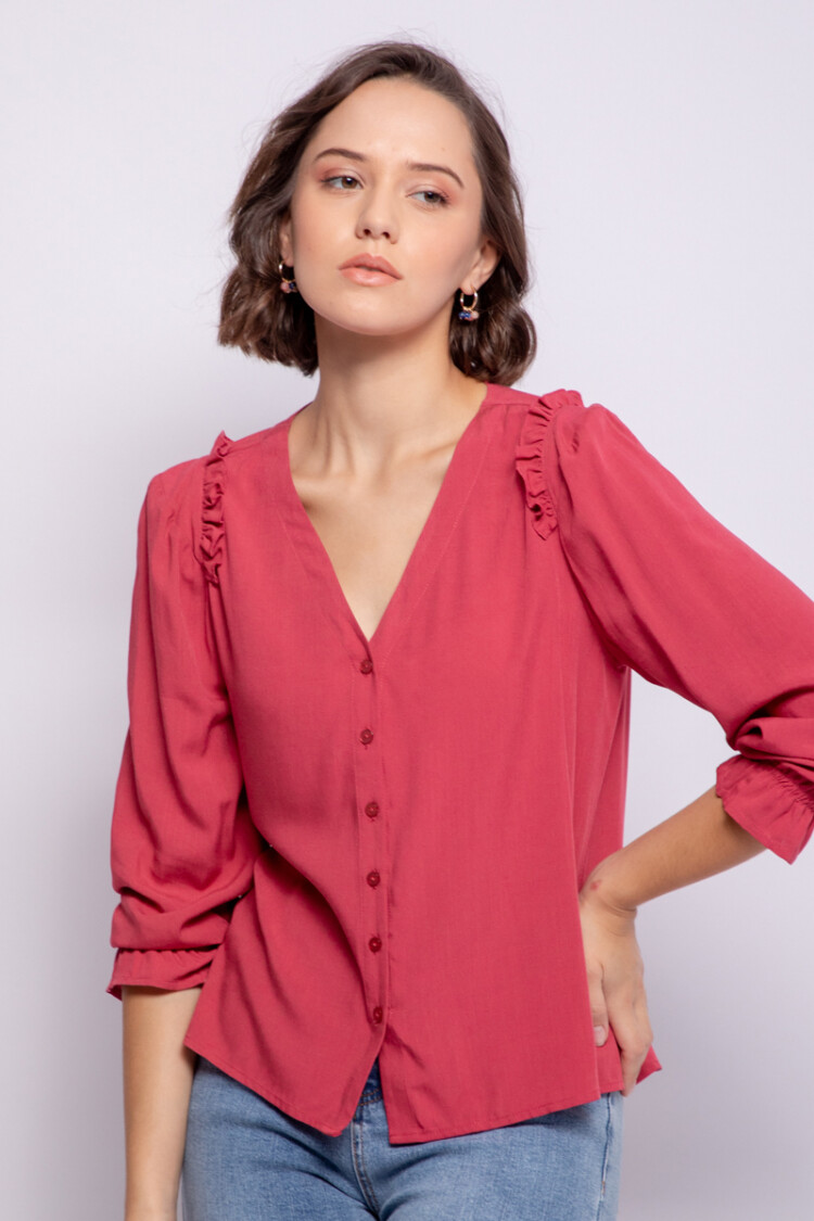 CAMISA BALMES Rojo Granadina