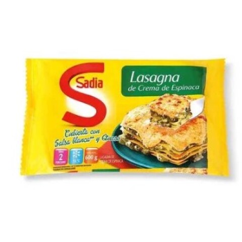 Lasagna de Crema y Espinaca Sadia 600Grs Lasagna de Crema y Espinaca Sadia 600Grs