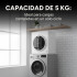 Secarropa Frontal Punktal 5kg Potencia 1300w + Soporte Pared Color Blanco