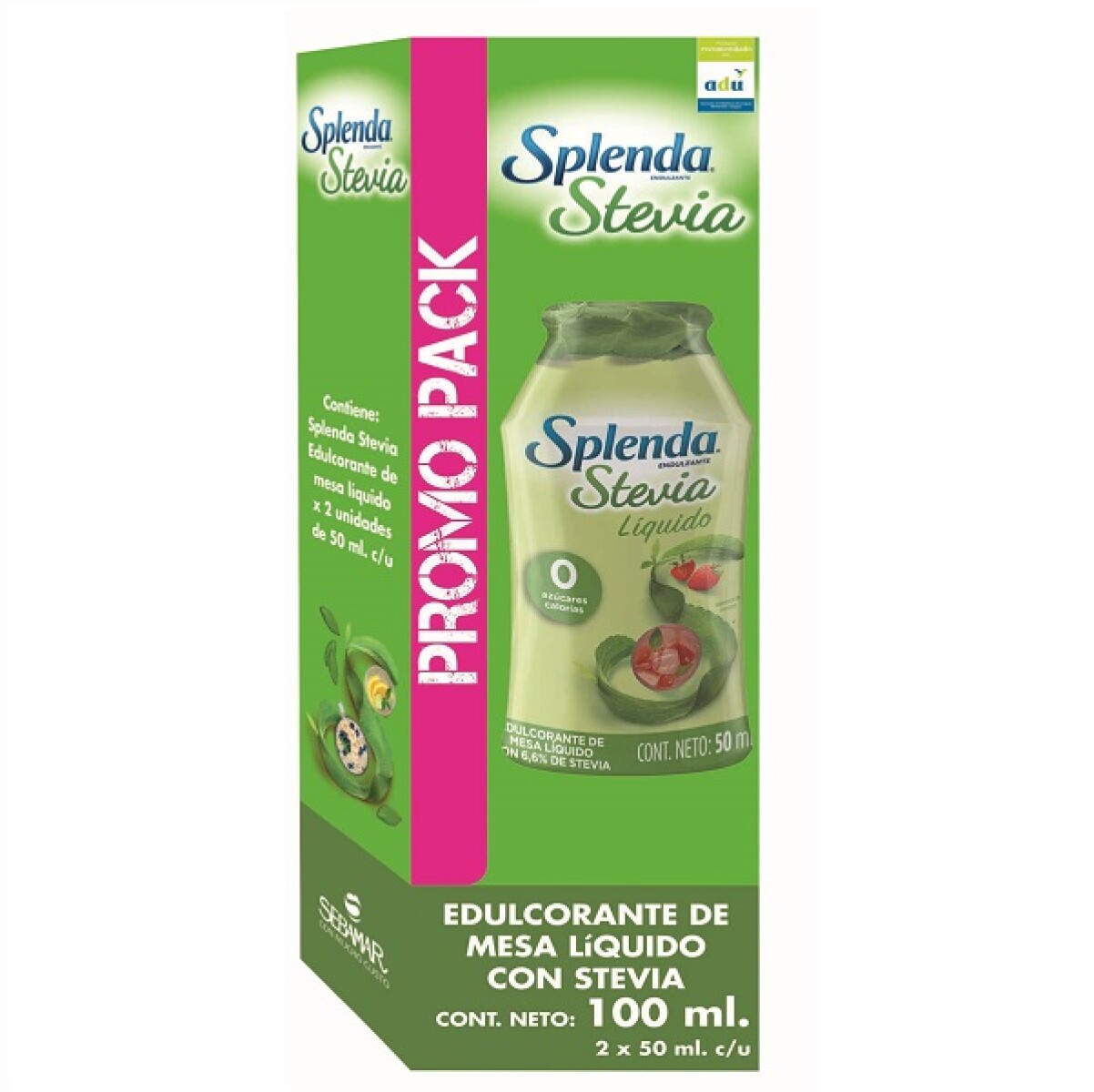 Edulcorante Splenda Stevia Líquido 50ml 2 Uds 