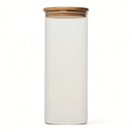 Frasco De Borosilicato Tapa Bambu 1850ml Sin Color