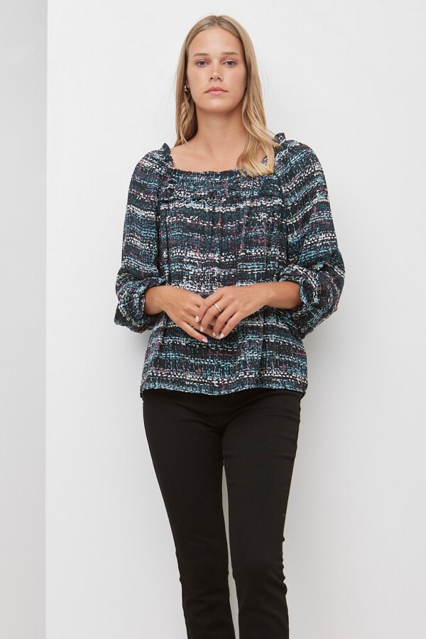 Blusa Printed NEGRO/MULTI