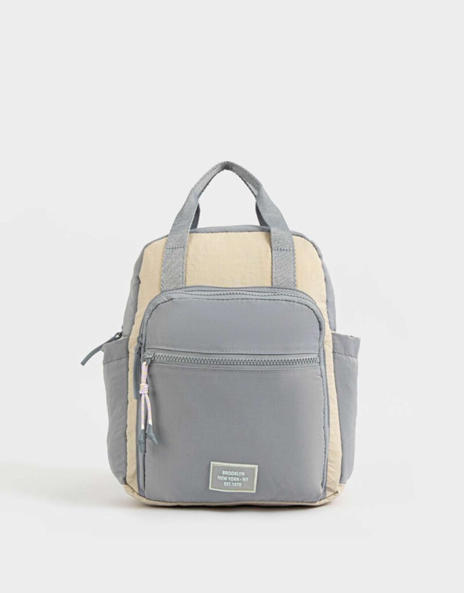 Mochila Colorblock - Azul Celeste 