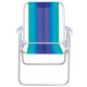 Set X 2 Sillas Altas Aluminio Clásica A Rayas VIOLETA