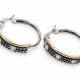 Aros con zirconias azul y blancas Aros con zirconias azul y blancas