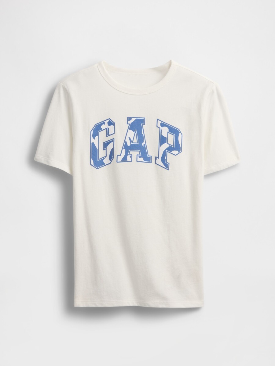 Remera Logo Gap Niño - New Off White 