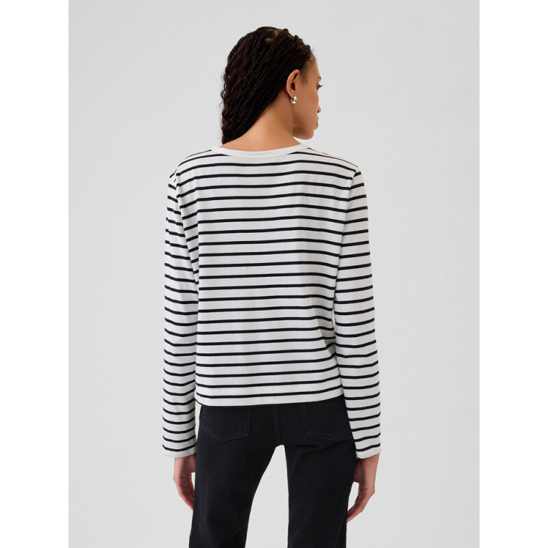 LS VINTAGE SET IN CREW WHITE BLACK STRIPE