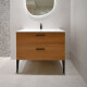 MUEBLE ALTEA MADERA con BACHA Y PATAS 90x50x82cm GAMAS DE MARRON