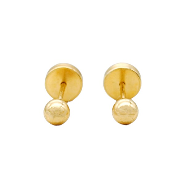 Abridores Bolita-Oro 18k-Sin piedra-AB9517 sinpiedra