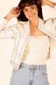 Chaqueta con strass Blanco