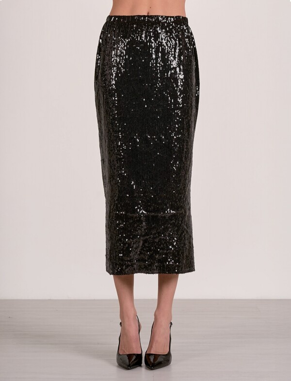 Falda Lentejuelas NEGRO