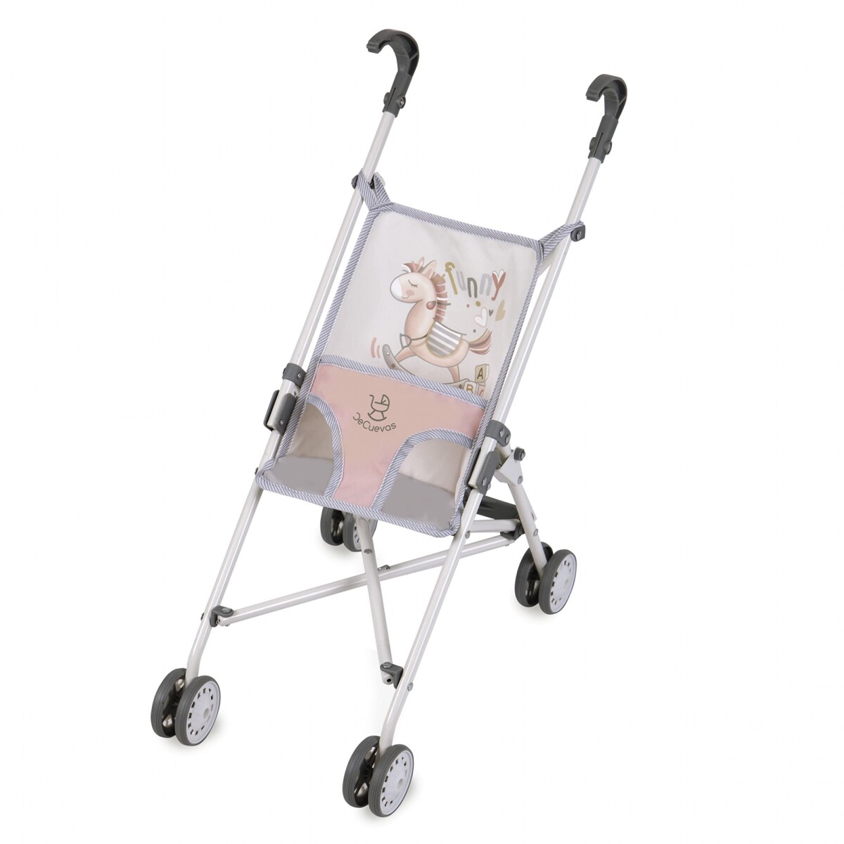 Coche Muñeca Bebé De Cuevas Plegable Silla Infantil Muñeca - Variante Color Gris 