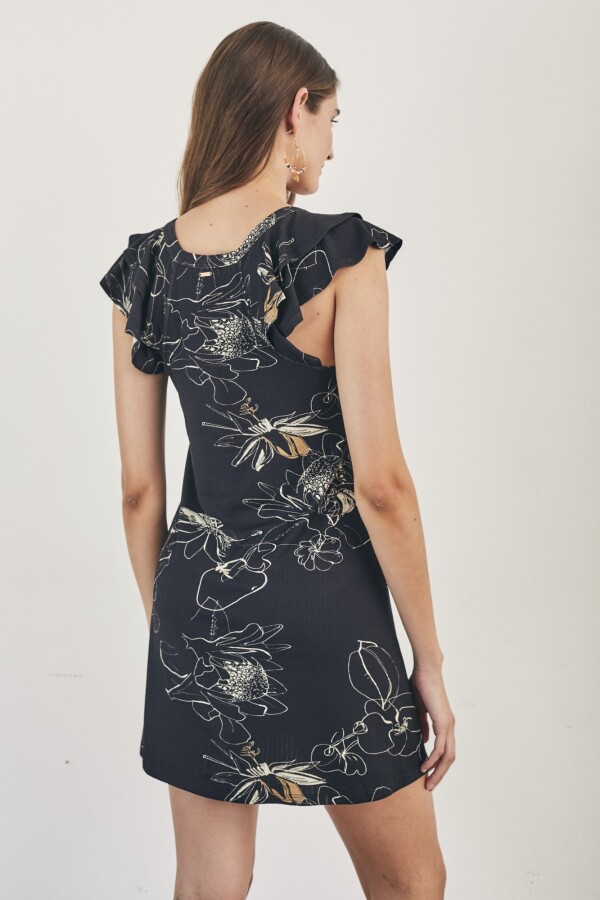 Vestido Print Negro