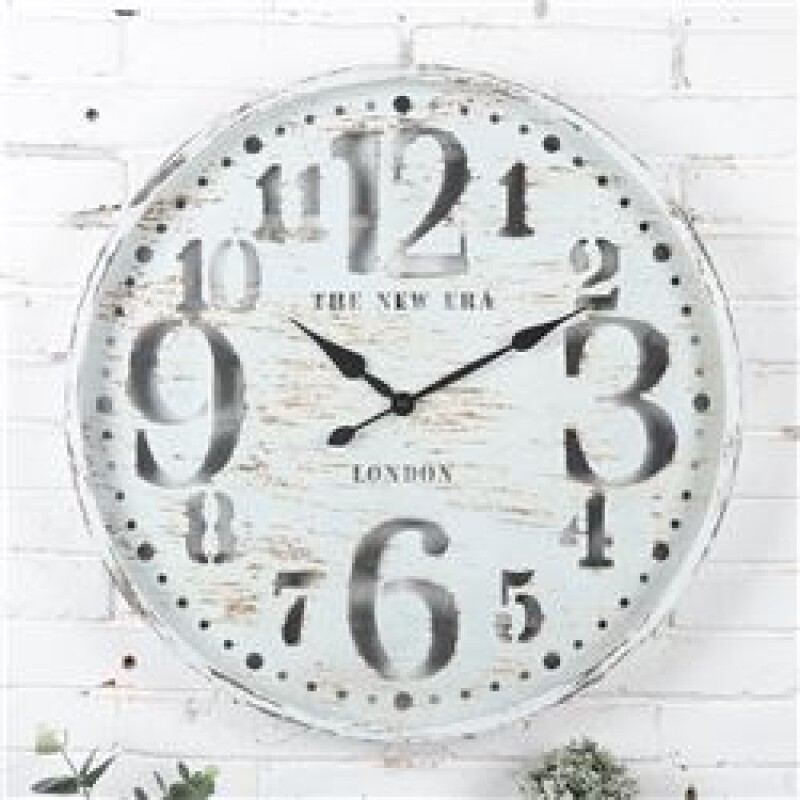 Reloj de Pared en Hierro 60dx6cm Black and White Reloj de Pared en Hierro 60dx6cm Black and White