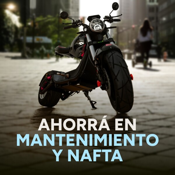 Moto Electrica Gogreen Shadow 2000W 20Ah 55 Km/h Alarma Led Variante Color Negro