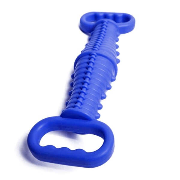 Juguete Largo Perro Doble Agarre Chifle Mordible Resistente Color Variante Azul