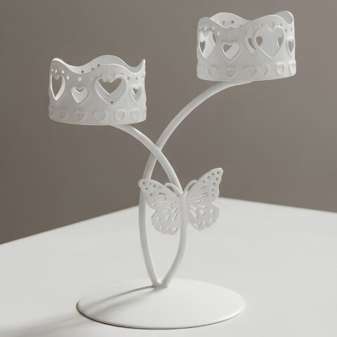 Candelabro Doble - Diseño de Mariposa Candelabro Doble - Diseño de Mariposa