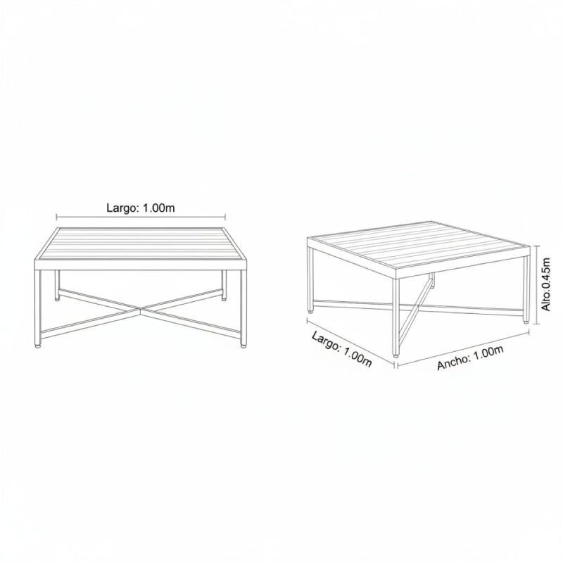 MESA CENTRO MC002/H (CD) Unica