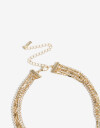 Collares Cortos Strass Collar Corto Cadenas Y Strass - Dorado
