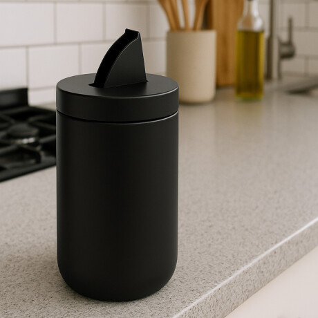 Yerbera acero inoxidable 380ml Negro