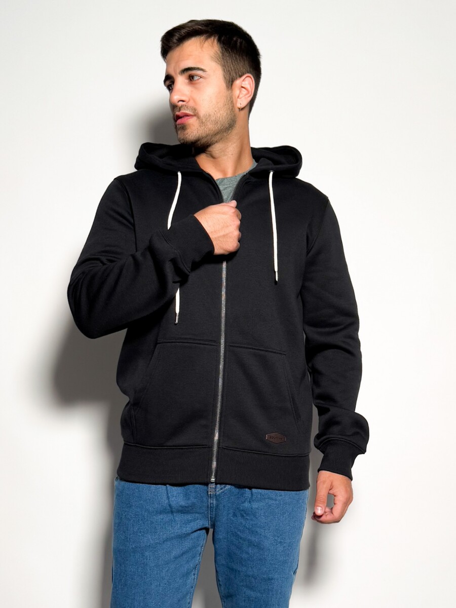 Campera de felpa con capucha Anantol - Negro 