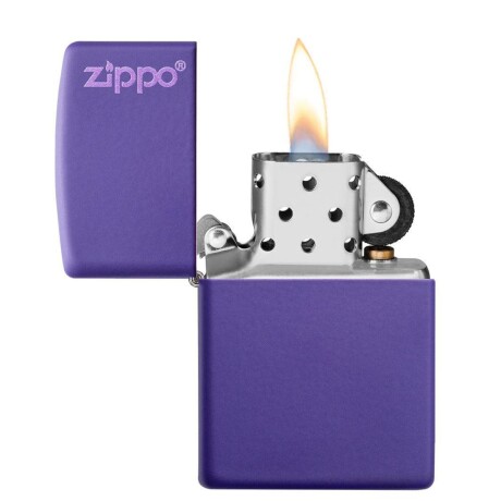 Encendedor Zippo Classic violeta mate con logo - 237ZL Encendedor Zippo Classic violeta mate con logo - 237ZL