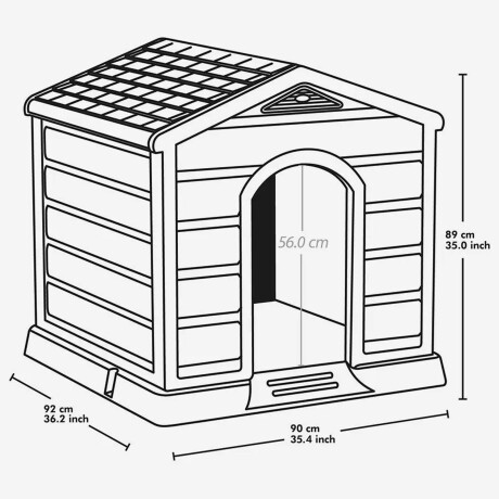 Casa para Perros Razas Medianas y Grandes Rimax 92x90x89cm Casa para Perros Razas Medianas y Grandes Rimax 92x90x89cm