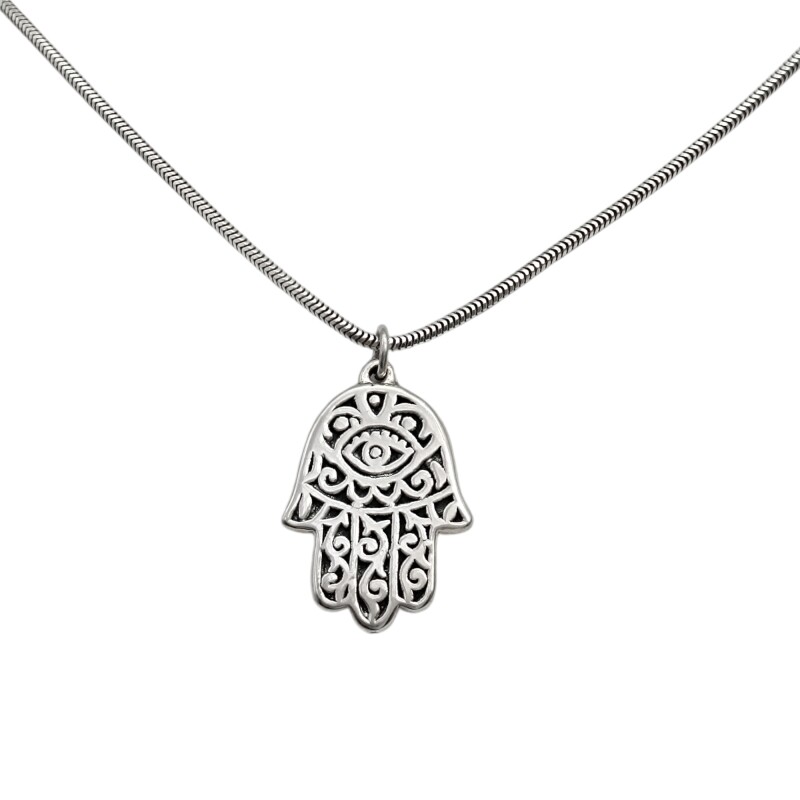 Dije Mano de Fátima-Plata 925 Inflada quemada-Sin Piedra-CP3324 Sinpiedra