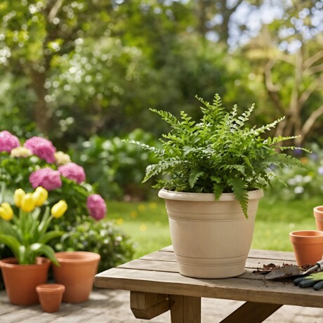 Maceta redonda 8 lts ARENA