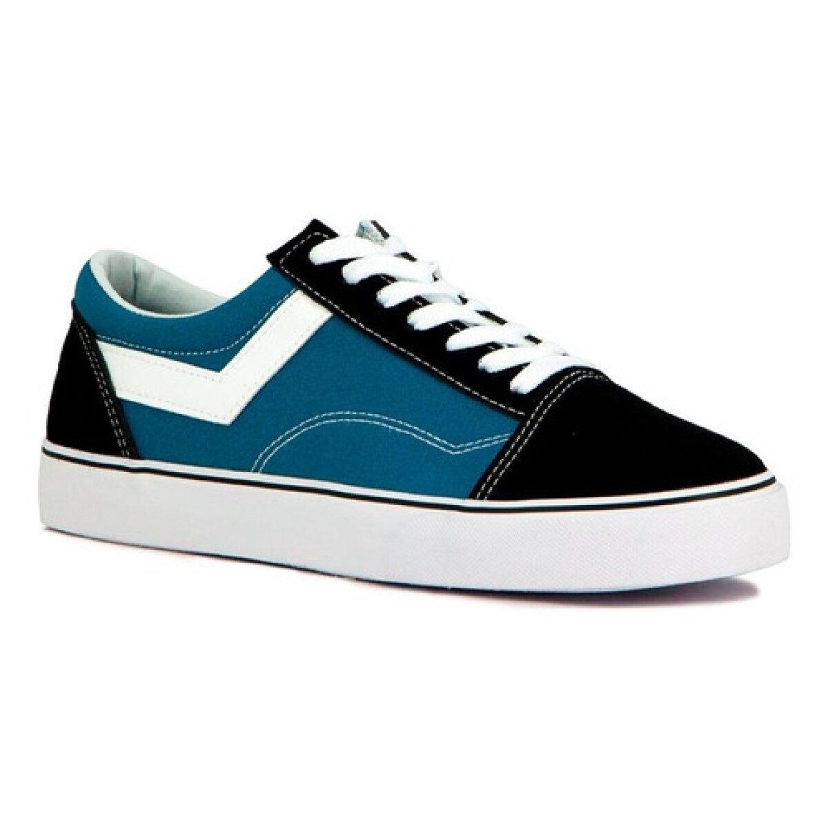Championes Pony Old School Lona-Gamuza Azul/Negro 