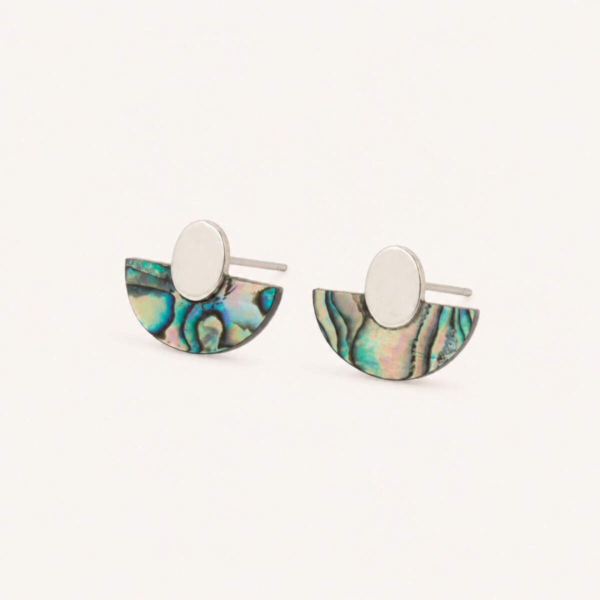 Caravanas Abanico Abalón - Plata 925 
