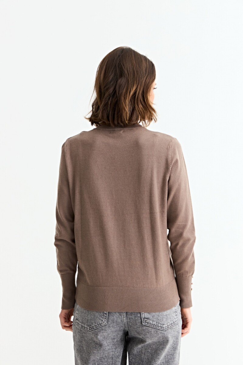 Sweater con detalle en manga CAFE
