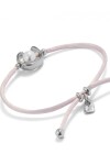 PULSERA DE HILO LILA CON PERLA SHELL FORNITURA BAÑADA EN PLATA DE LEY. Pulsera