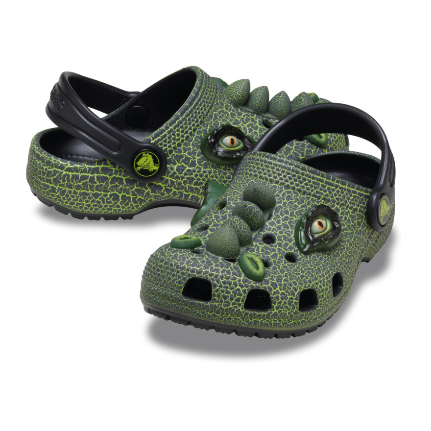 Classic IAM Scary Dino Clog T - Niños 1 a 5 años Black