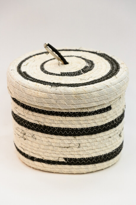 Cesta Zebra Con Tapa Color Unico