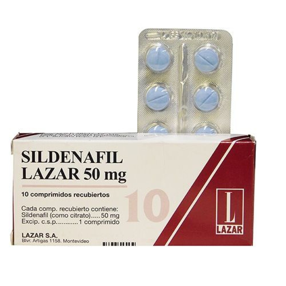 Sildenafil Lazar 50 mg x 10 Comprimidos – Apoyo Sexual Masculino