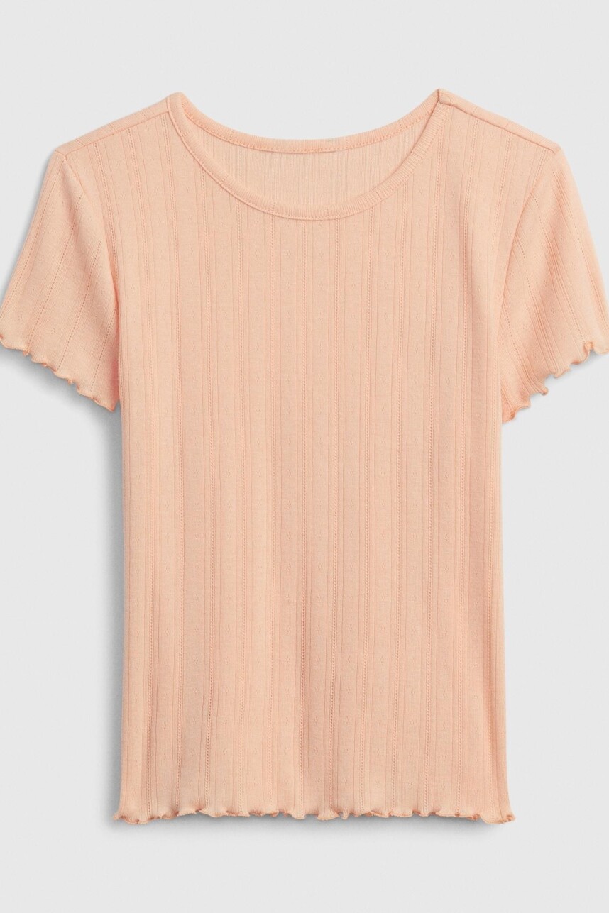 Remera Pointelle Niña Peach Parfait 14-1219