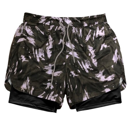 Short deportivo Running con calza Camo