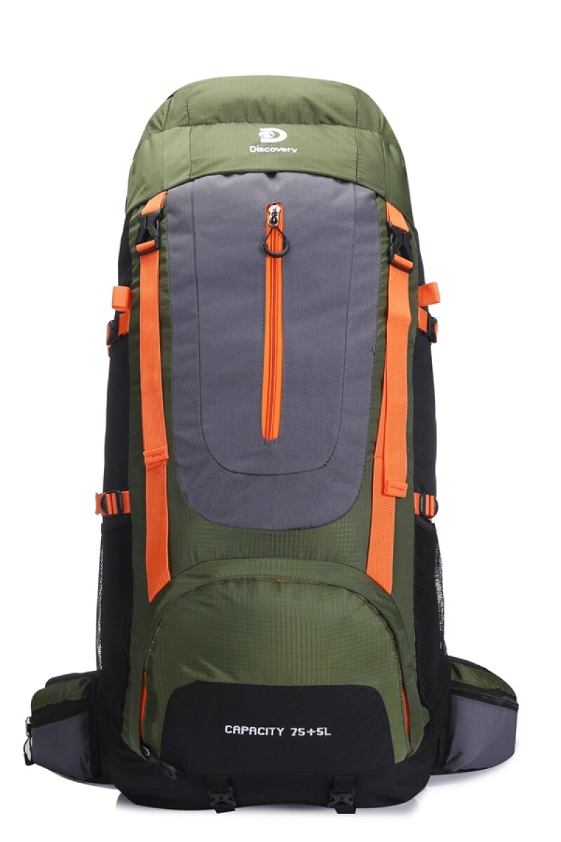 Mochila mochilera de trekking impermeable - Gris/verde Verde