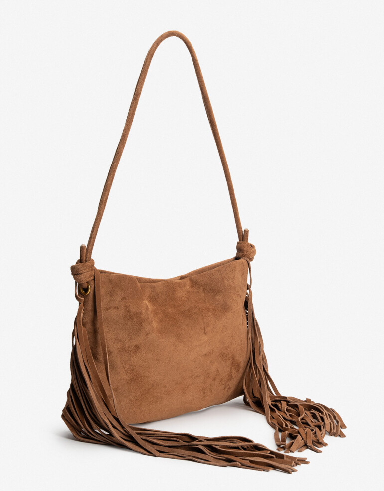 Saca Cartera Formato Saca Con Flecos - Marron Suela
