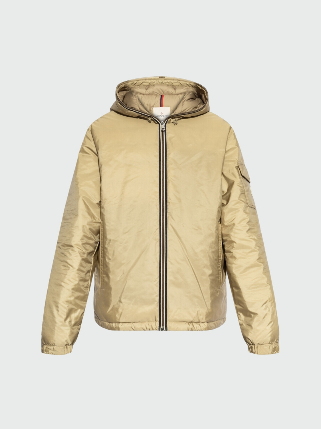 Moncler - Plumífero Corto con Capucha Evettes Beige