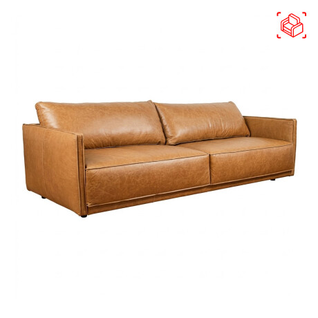 SILLÓN CUERO-100-NATURAL MARRON ROMEO CAMEL