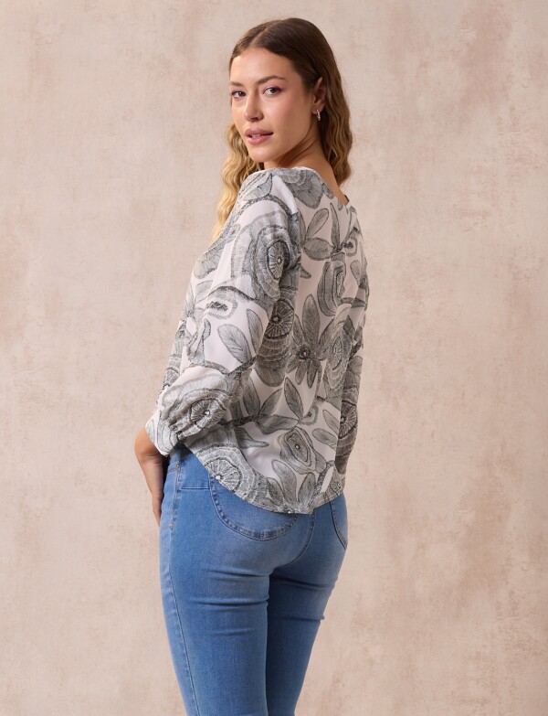 Blusa Gasa VERDE/MULTI
