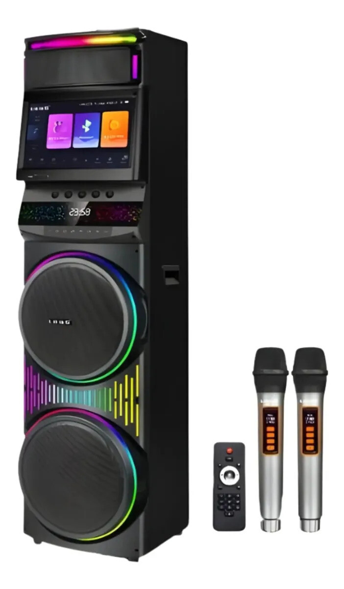 Parlante Torre Con Karaoke Y Pantalla Táctil Rgb 15.4" - PARLANTE C/PANTALLA AXIOMA 1417 DP-1417 