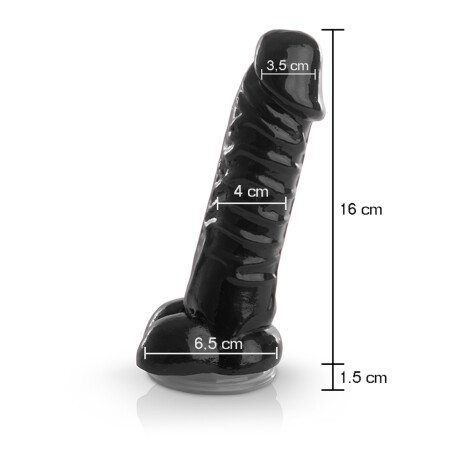 Consolador Pleasure Fun Con Ventosa Negro