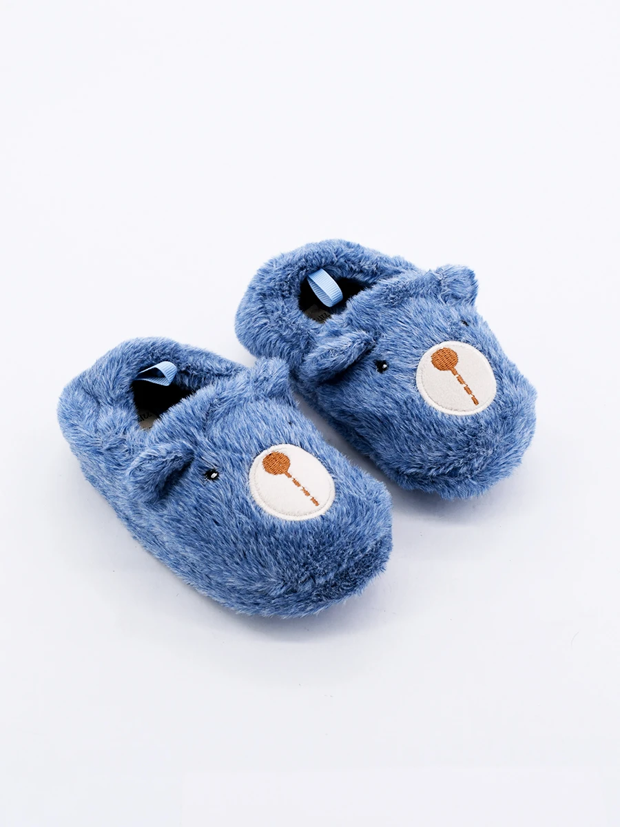 PANTUFLA INFANTIL OSO - AZUL 